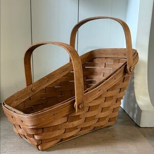 VGUC Longaberger Woven Basket with Handles